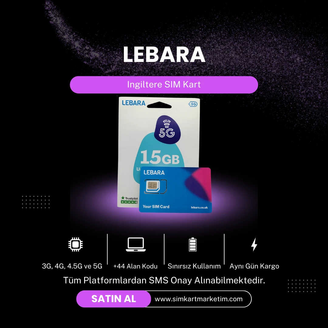 Lebara İngiltere SIM Kart